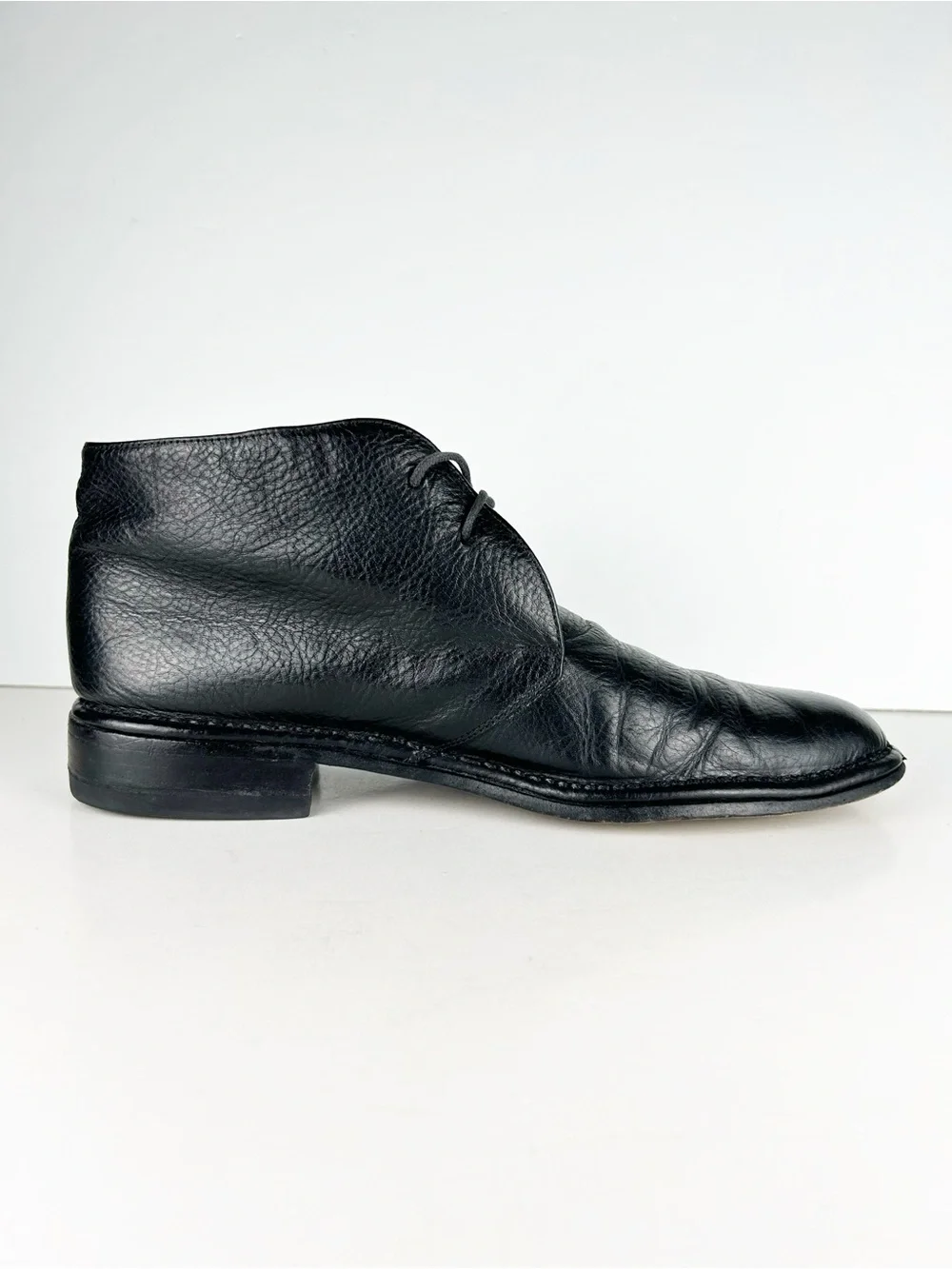 John Varvatos Portland Black Leather Chukka Ankle Boots